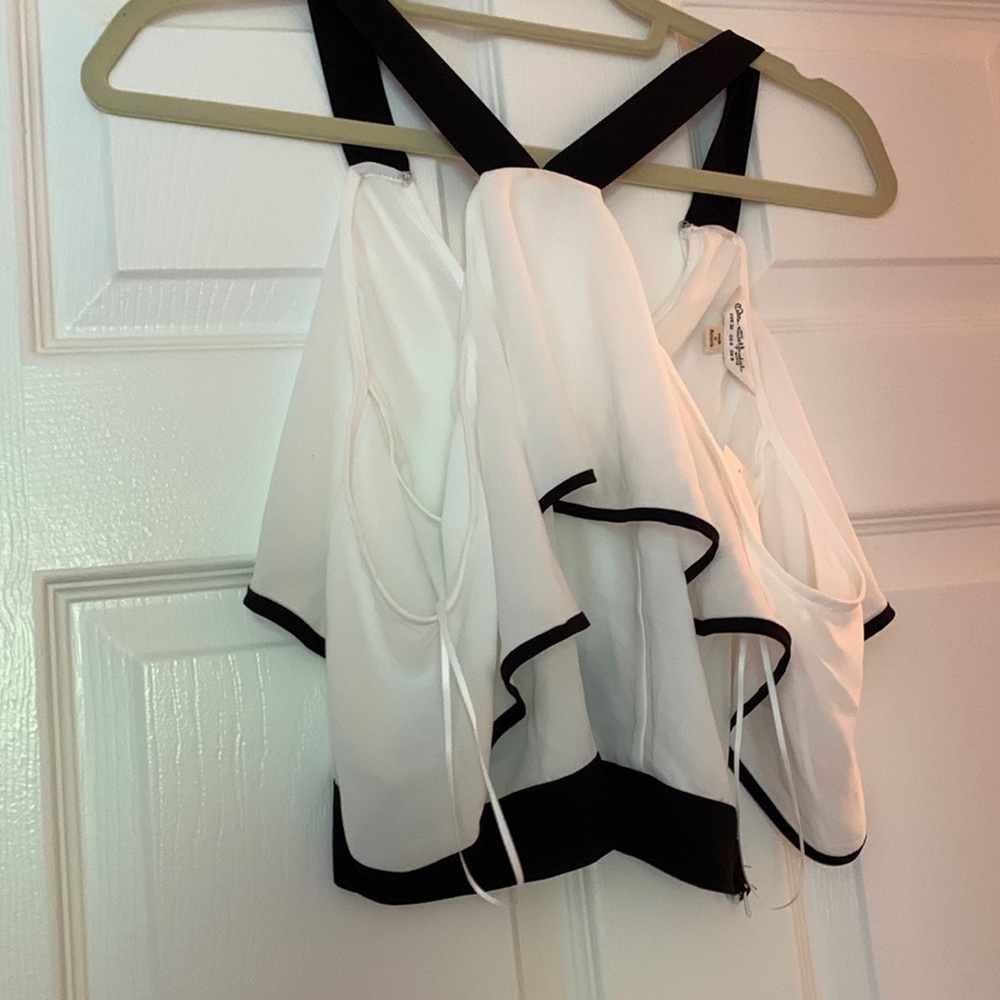 Cross neck and off shoulder shirt